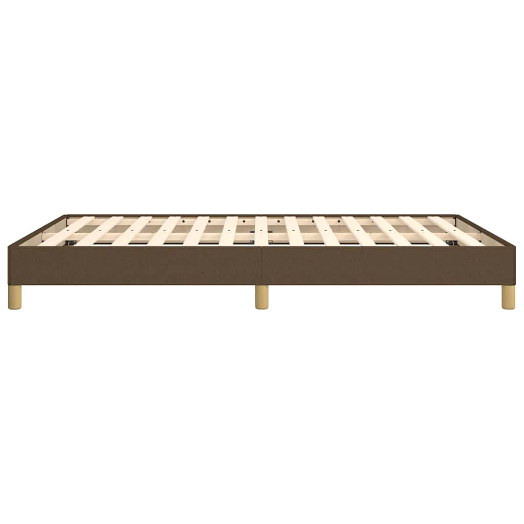 Bettgestell ohne Matratze Dunkelbraun 140x200 cm Stoff