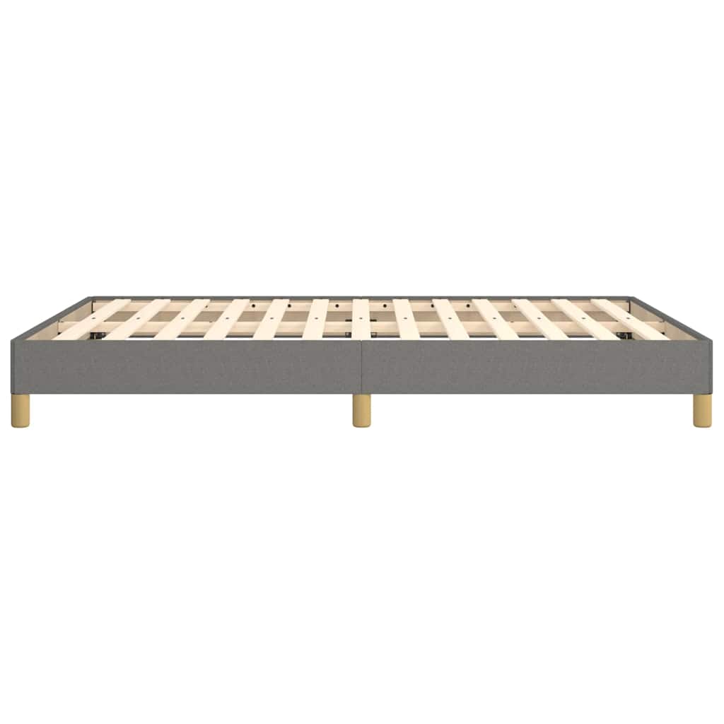 Bettgestell ohne Matratze Dunkelgrau 160x200 cm Stoff
