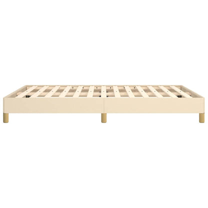 Bettgestell ohne Matratze Creme 160x200 cm Stoff