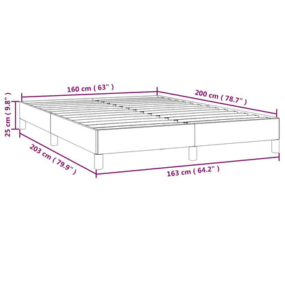 Bettgestell ohne Matratze Blau 160x200 cm Stoff