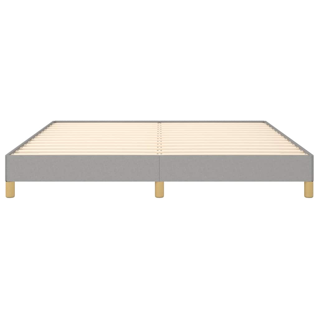 Bettgestell ohne Matratze Hellgrau 180x200 cm Stoff
