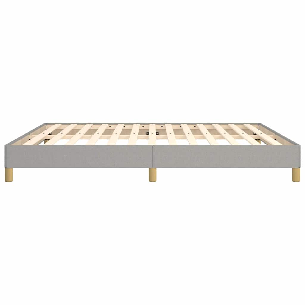 Bettgestell ohne Matratze Hellgrau 180x200 cm Stoff