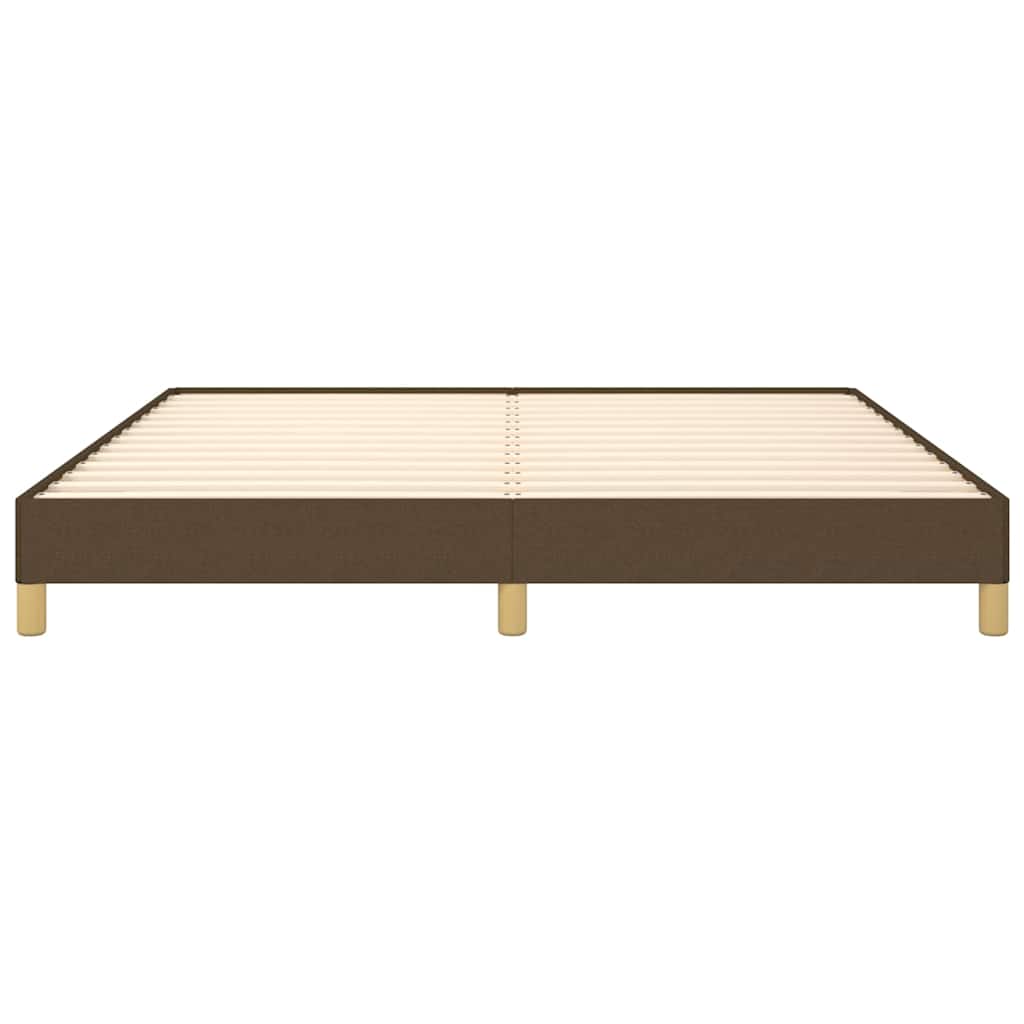 Bettgestell ohne Matratze Dunkelbraun 180x200 cm Stoff
