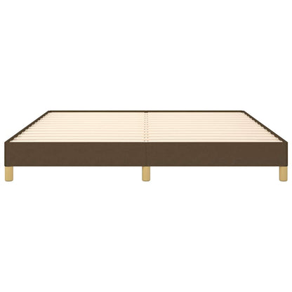 Bettgestell ohne Matratze Dunkelbraun 180x200 cm Stoff