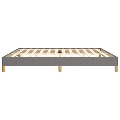 Bettgestell ohne Matratze Dunkelgrau 200x200 cm Stoff