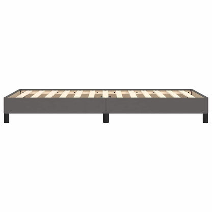 Bettgestell Grau 90x190 cm Kunstleder