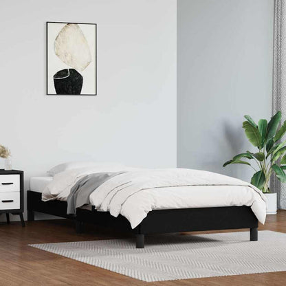 Bettgestell Schwarz 90x200 cm Kunstleder