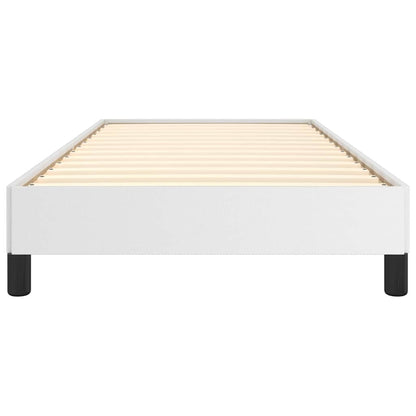 Bettgestell Weiß 100x200 cm Kunstleder