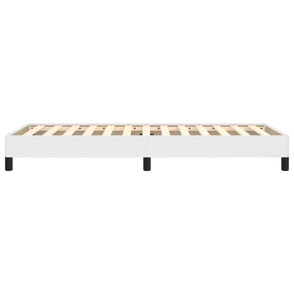 Bettgestell Weiß 100x200 cm Kunstleder