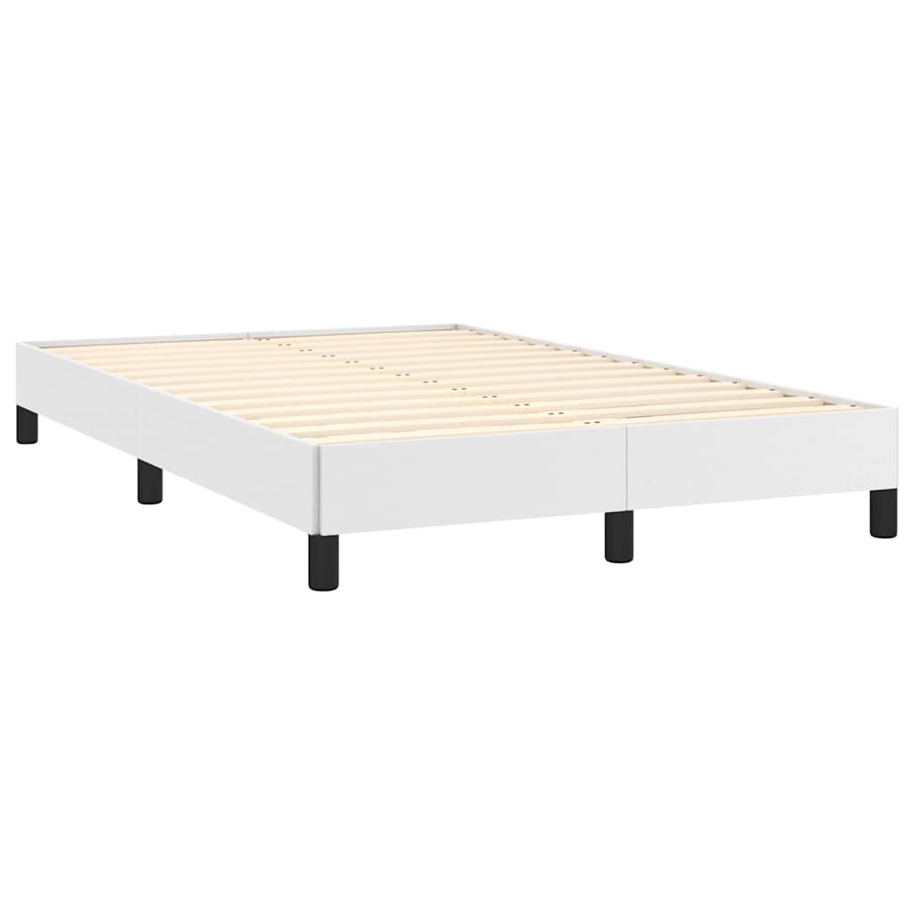Bettgestell Weiß 120x200 cm Kunstleder