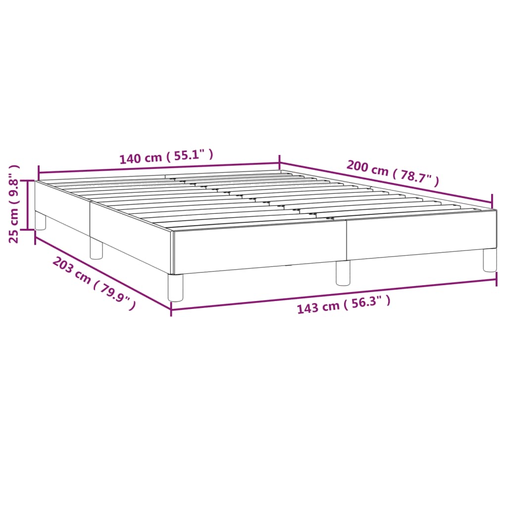 Bettgestell Braun 140x200 cm Kunstleder