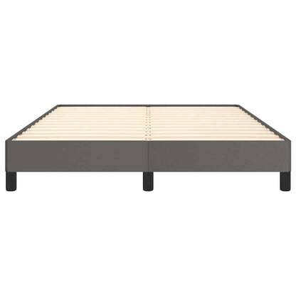 Bettgestell Grau 140x200 cm Kunstleder
