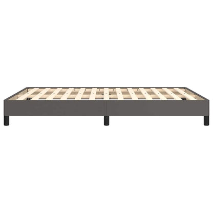 Bettgestell Grau 140x200 cm Kunstleder