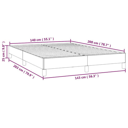 Bettgestell Grau 140x200 cm Kunstleder