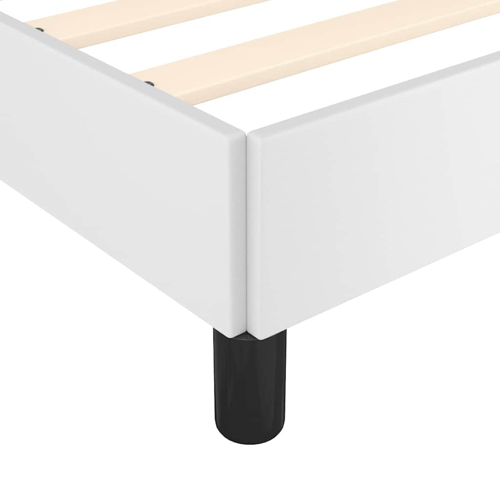 Bettgestell Weiß 160x200 cm Kunstleder