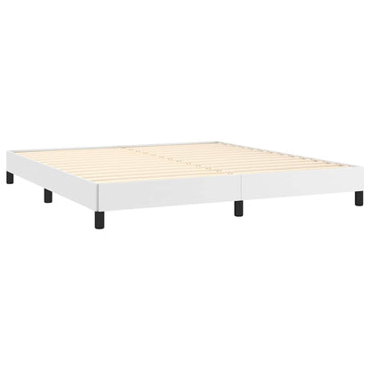Bettgestell Weiß 180x200 cm Kunstleder