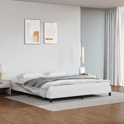 Bettgestell Weiß 180x200 cm Kunstleder