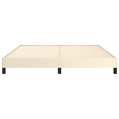 Bettgestell Creme 180x200 cm Kunstleder
