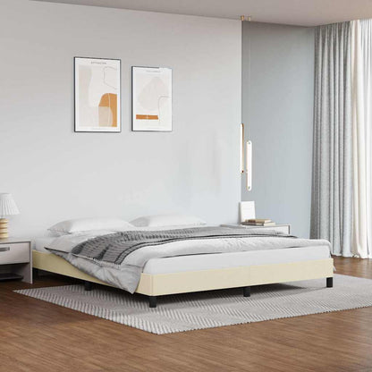 Bettgestell Creme 180x200 cm Kunstleder