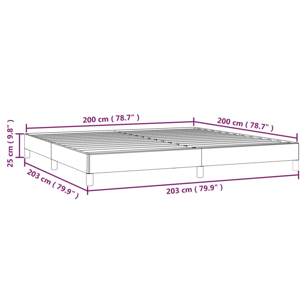 Bettgestell Braun 200x200 cm Kunstleder