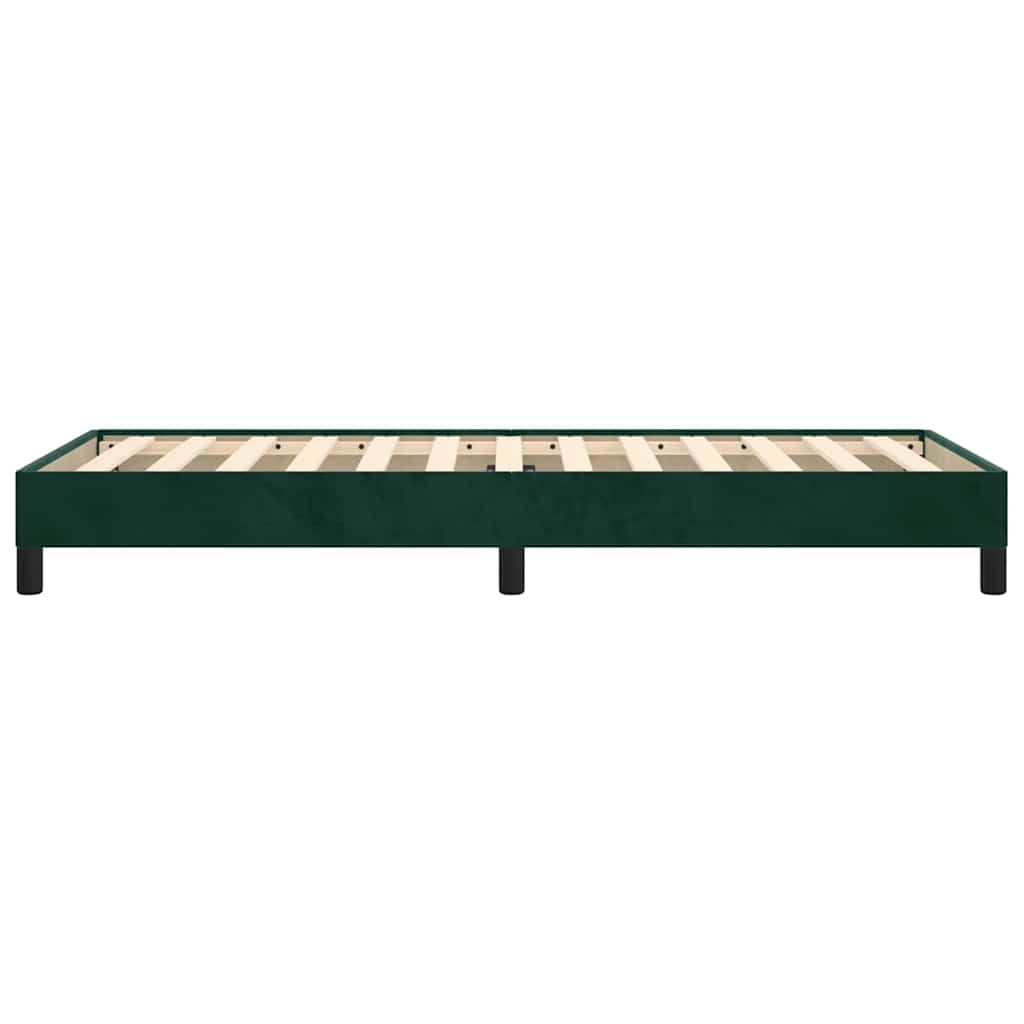 Bettgestell ohne Matratze Dunkelgrün 80x200 cm Samt