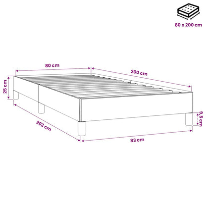 Bettgestell ohne Matratze Dunkelblau 80x200 cm Samt