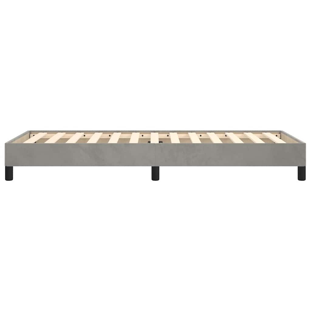Bettgestell ohne Matratze Hellgrau 90x190 cm Samt