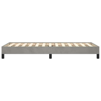 Bettgestell ohne Matratze Hellgrau 90x190 cm Samt