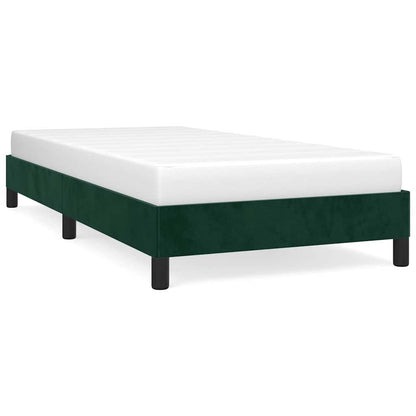 Bettgestell ohne Matratze Dunkelgrün 90x190 cm Samt