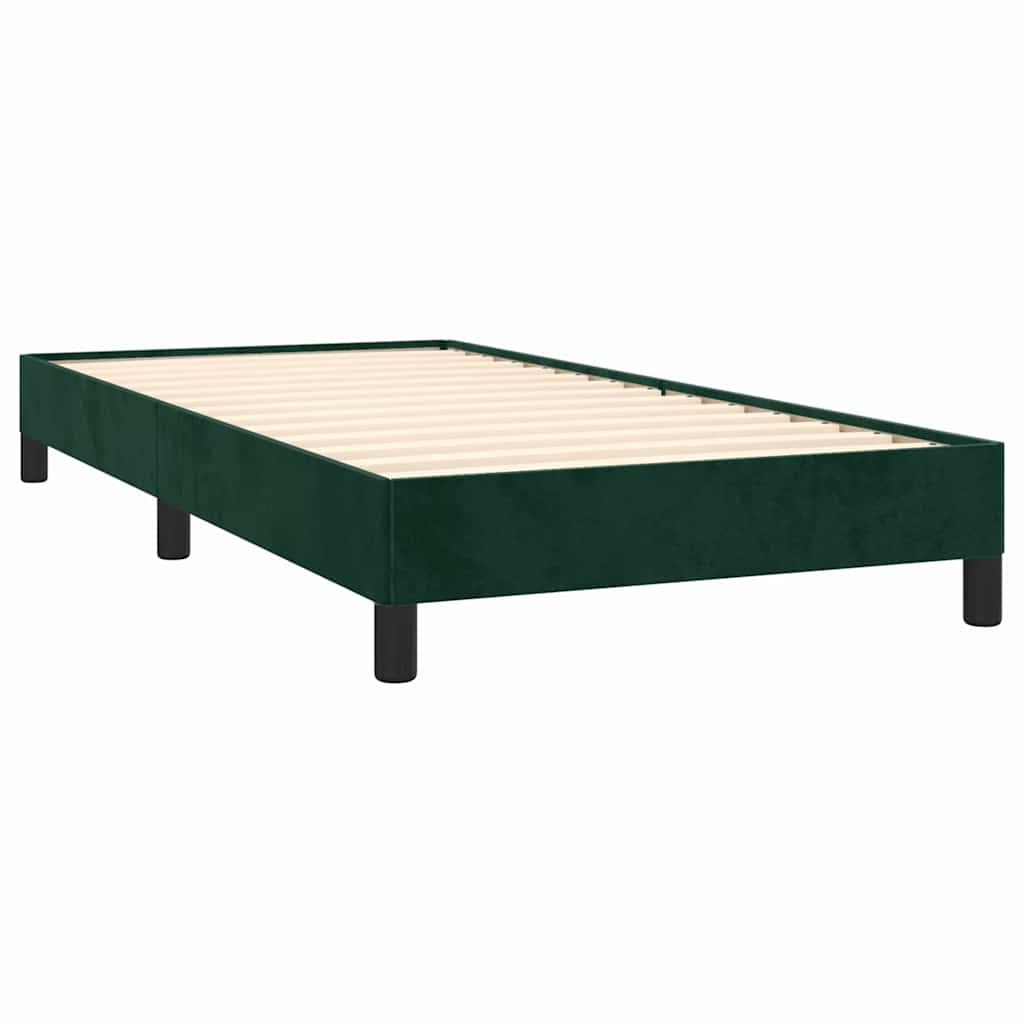 Bettgestell ohne Matratze Dunkelgrün 90x190 cm Samt