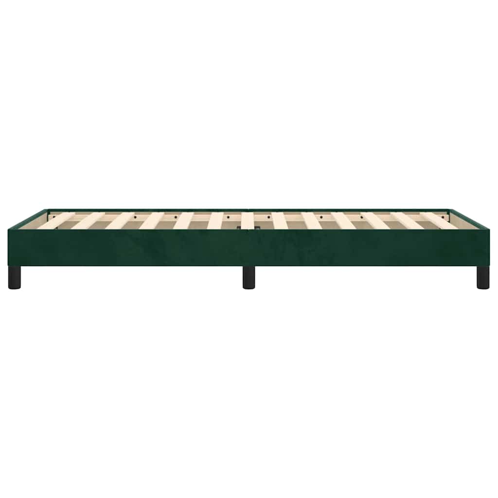 Bettgestell ohne Matratze Dunkelgrün 90x190 cm Samt