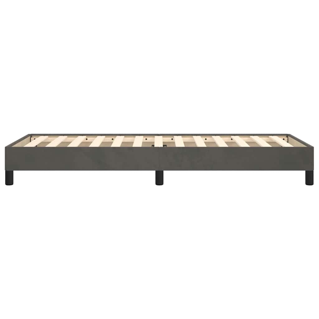 Bettgestell ohne Matratze Dunkelgrau 90x200 cm Samt