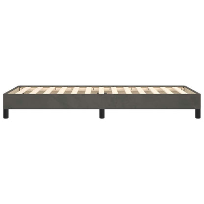 Bettgestell ohne Matratze Dunkelgrau 90x200 cm Samt