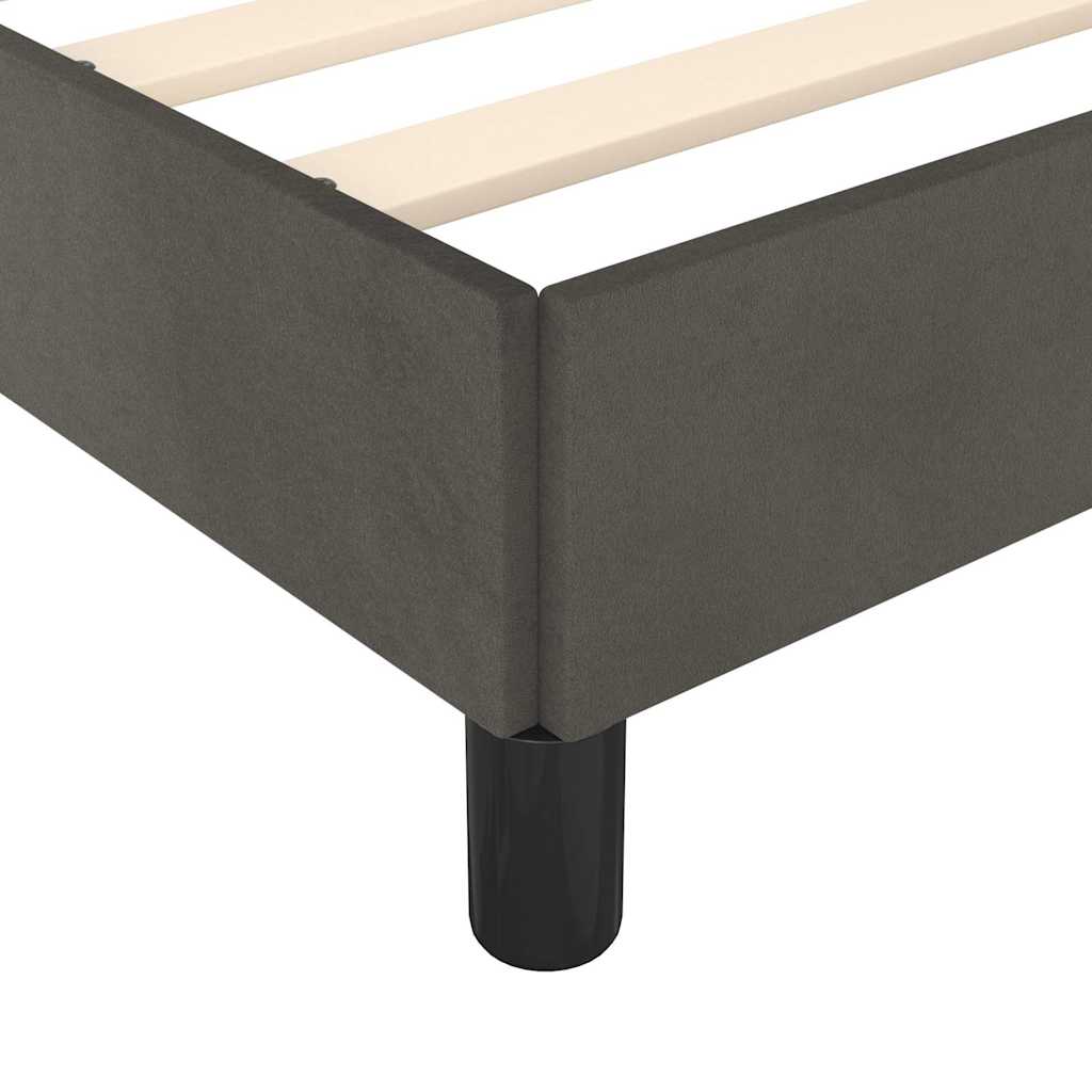 Bettgestell ohne Matratze Dunkelgrau 90x200 cm Samt