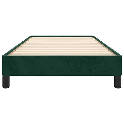Bettgestell ohne Matratze Dunkelgrün 90x200 cm Samt