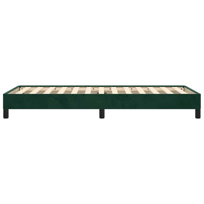 Bettgestell ohne Matratze Dunkelgrün 90x200 cm Samt