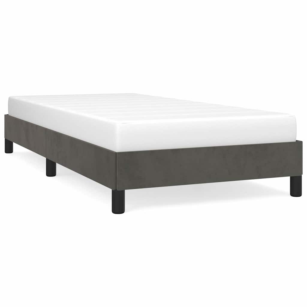 Bettgestell ohne Matratze Dunkelgrau 100x200 cm Samt