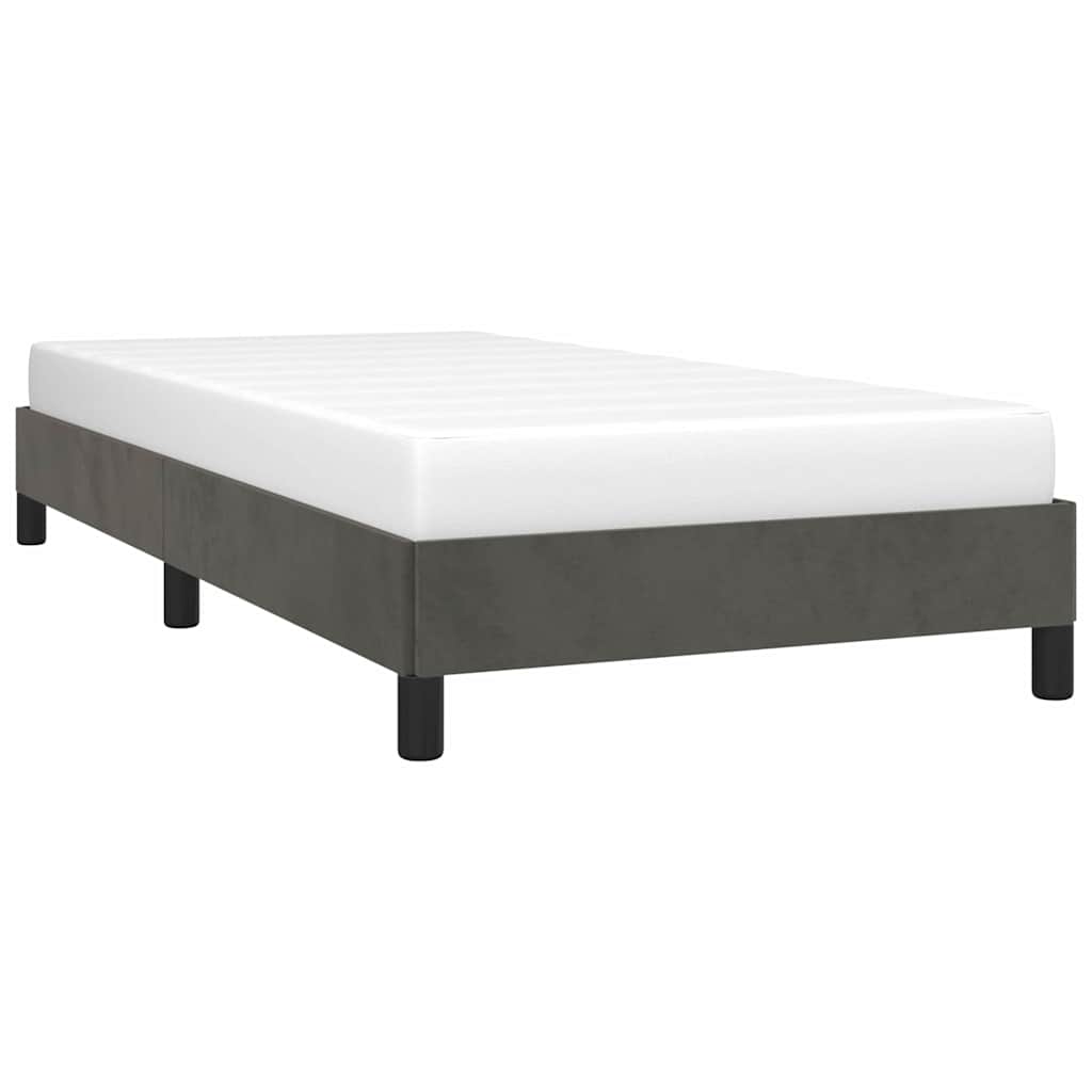 Bettgestell ohne Matratze Dunkelgrau 100x200 cm Samt