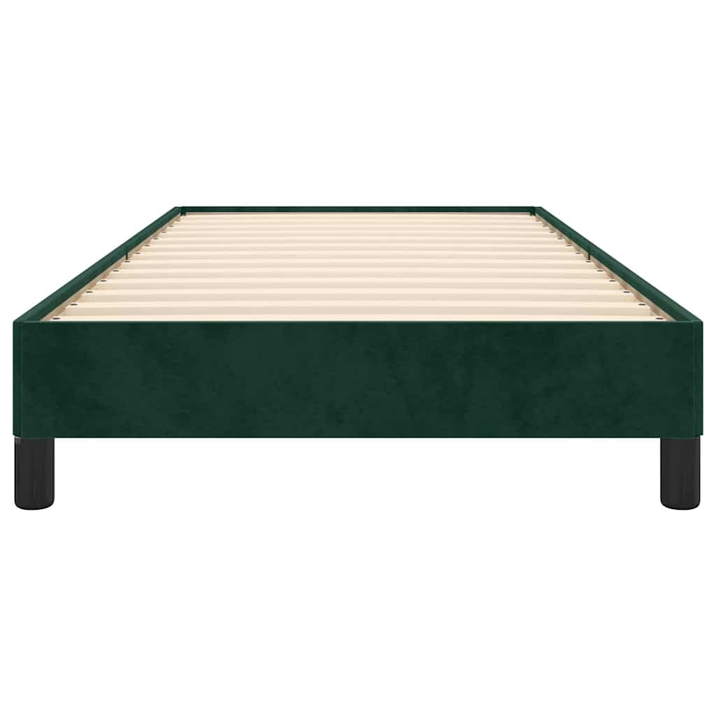 Bettgestell ohne Matratze Dunkelgrün 100x200 cm Samt