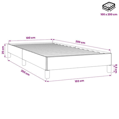 Bettgestell ohne Matratze Dunkelgrün 100x200 cm Samt