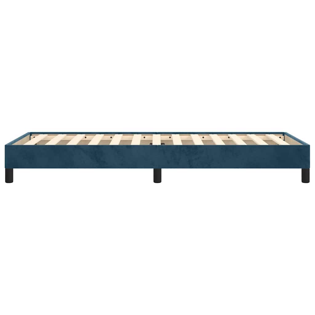 Bettgestell ohne Matratze Dunkelblau 100x200 cm Samt