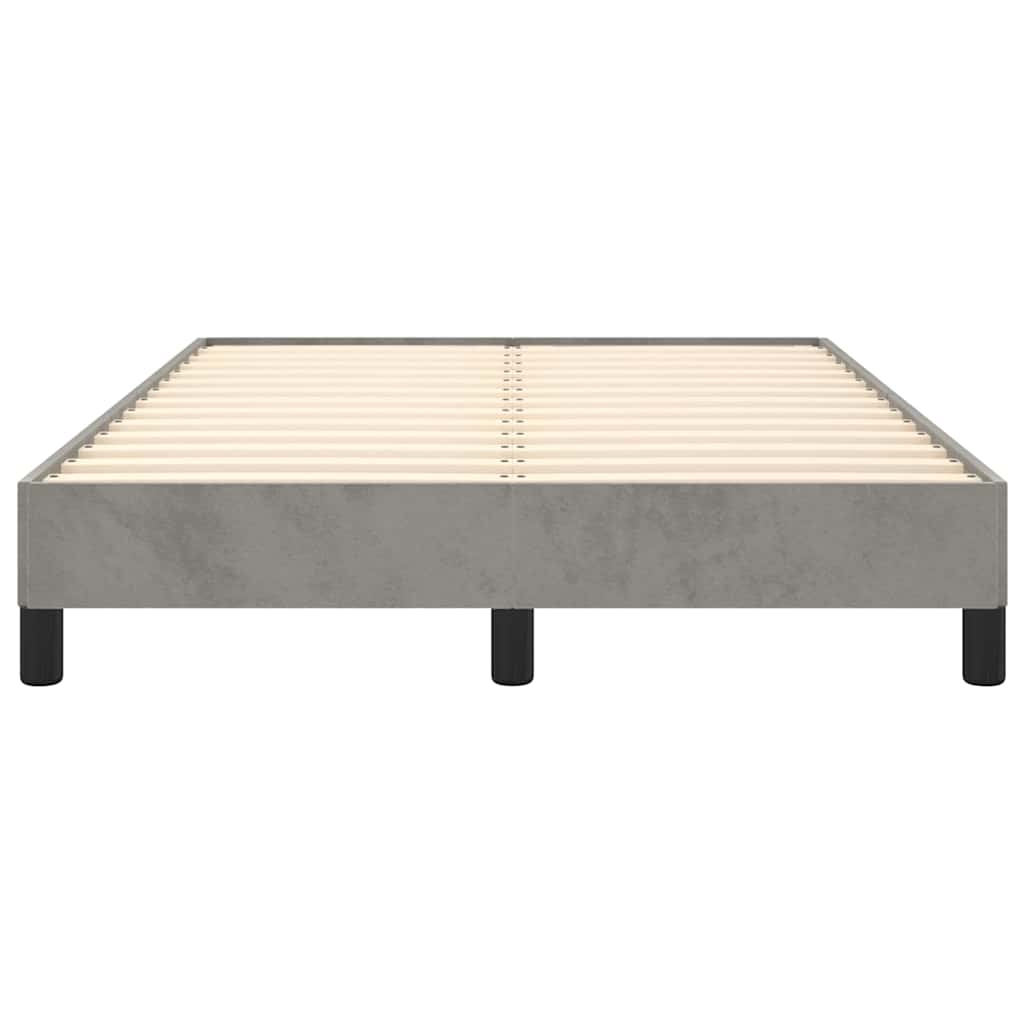 Bettgestell ohne Matratze Hellgrau 120x200 cm Samt