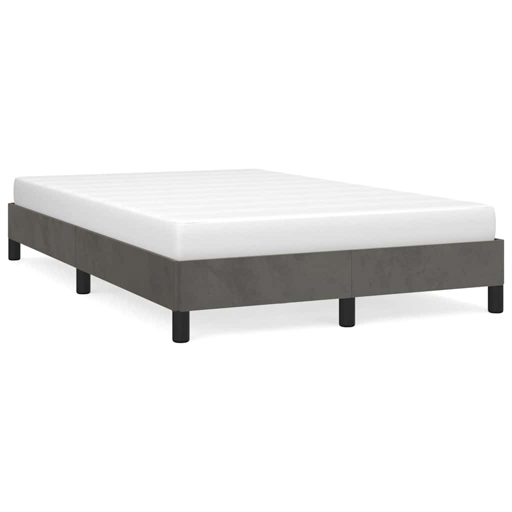 Bettgestell ohne Matratze Dunkelgrau 120x200 cm Samt