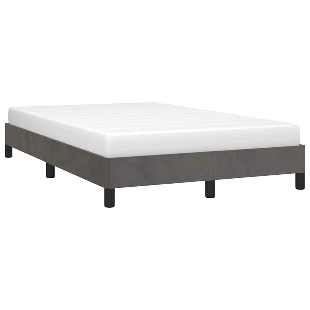 Bettgestell ohne Matratze Dunkelgrau 120x200 cm Samt