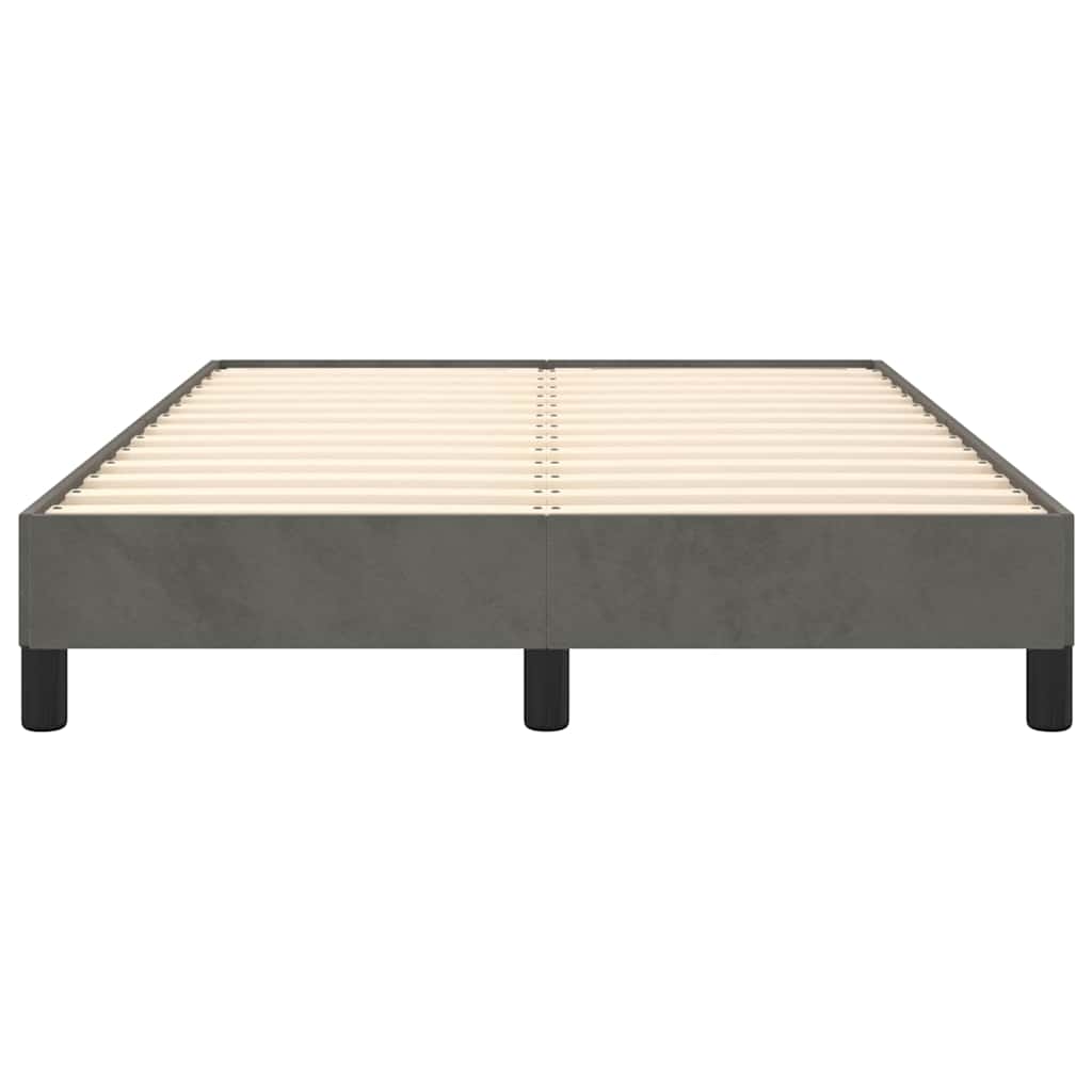 Bettgestell ohne Matratze Dunkelgrau 120x200 cm Samt