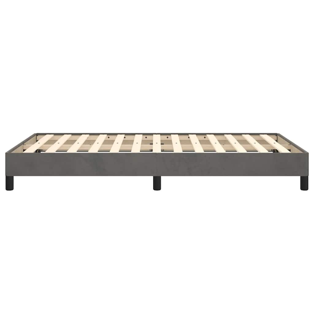 Bettgestell ohne Matratze Dunkelgrau 120x200 cm Samt