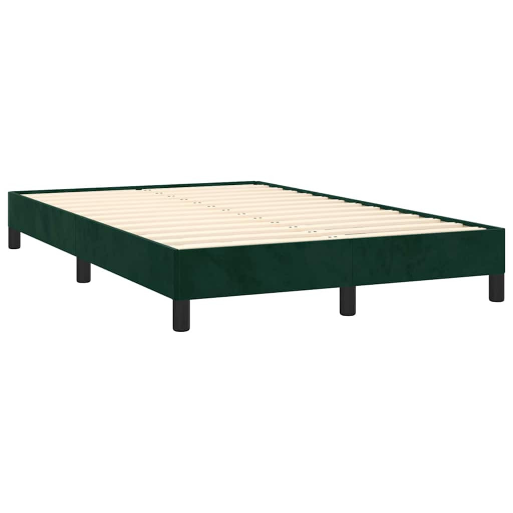 Bettgestell ohne Matratze Dunkelgrün 120x200 cm Samt