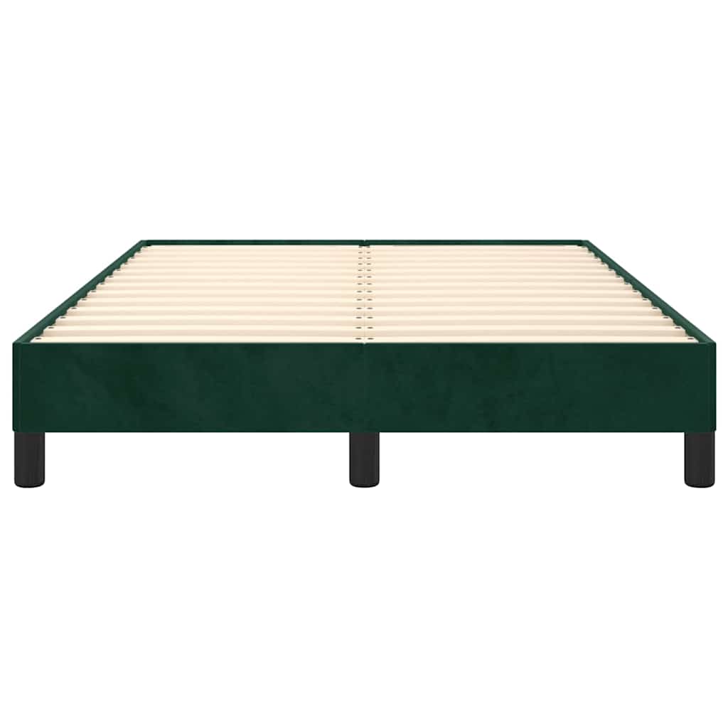 Bettgestell ohne Matratze Dunkelgrün 120x200 cm Samt