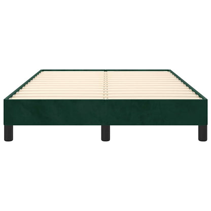 Bettgestell ohne Matratze Dunkelgrün 120x200 cm Samt