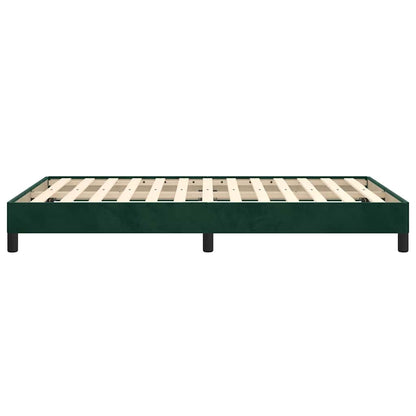 Bettgestell ohne Matratze Dunkelgrün 120x200 cm Samt